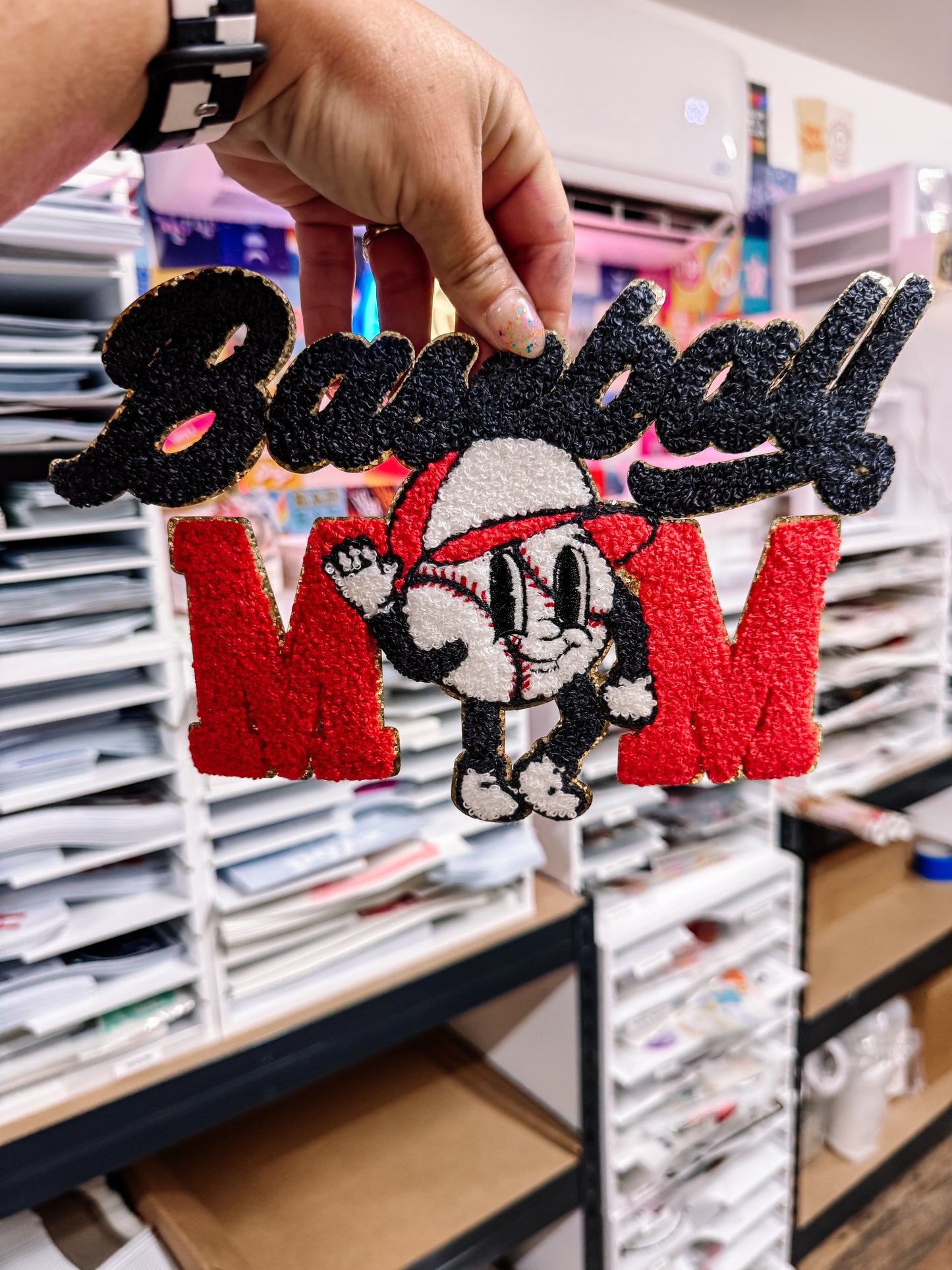 Baseball Mom Chenille Patch (Adult Size)