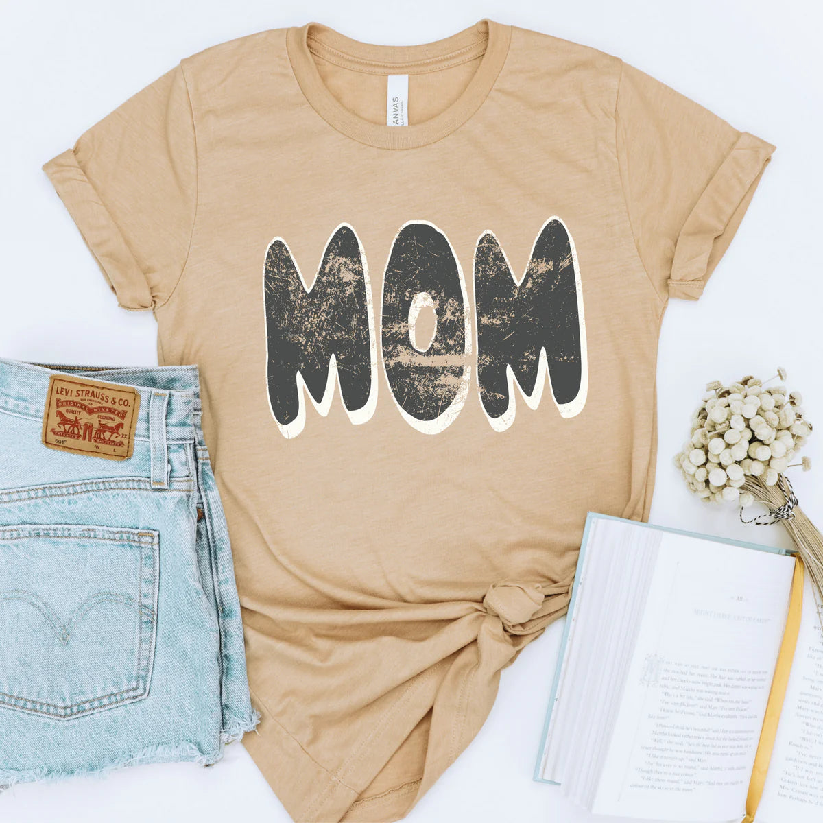 Mom Retro Distressed DTF Transfer
