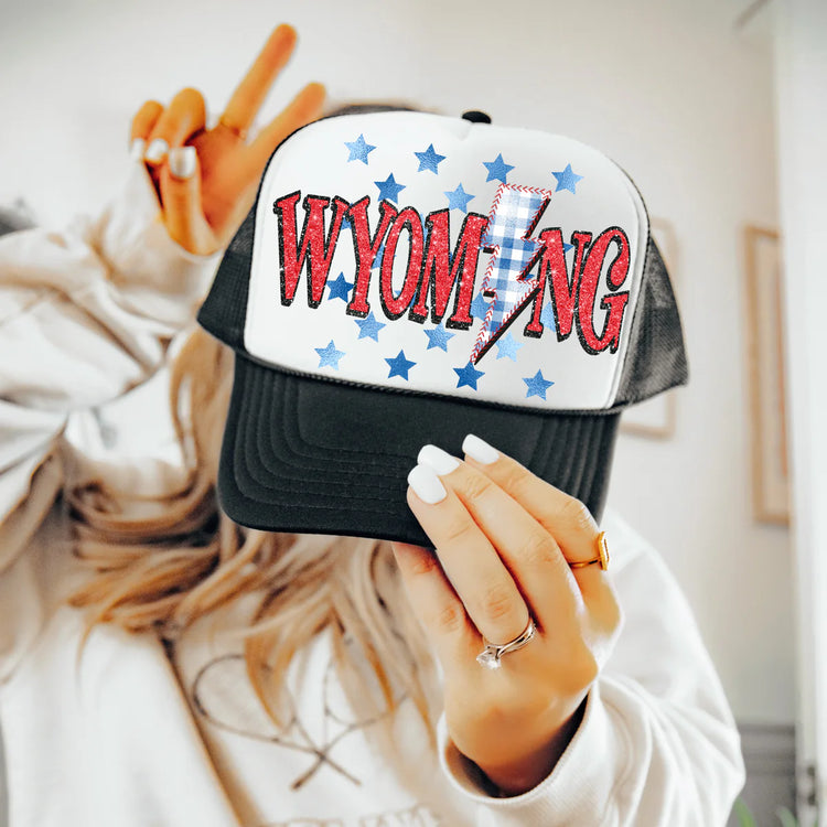 Retro Patriotic Wyoming DTF Transfer