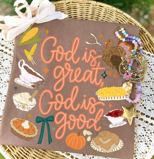 God is Great Prayer Thanksgiving DTF Transfer