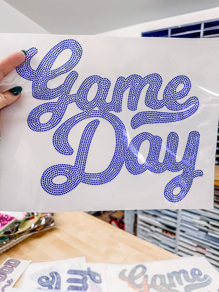 Blue Game Day Spangle Transfer