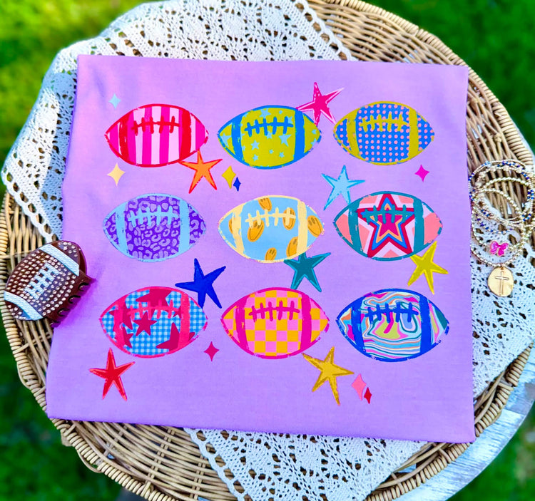 Football Neon Doodles DTF Transfer