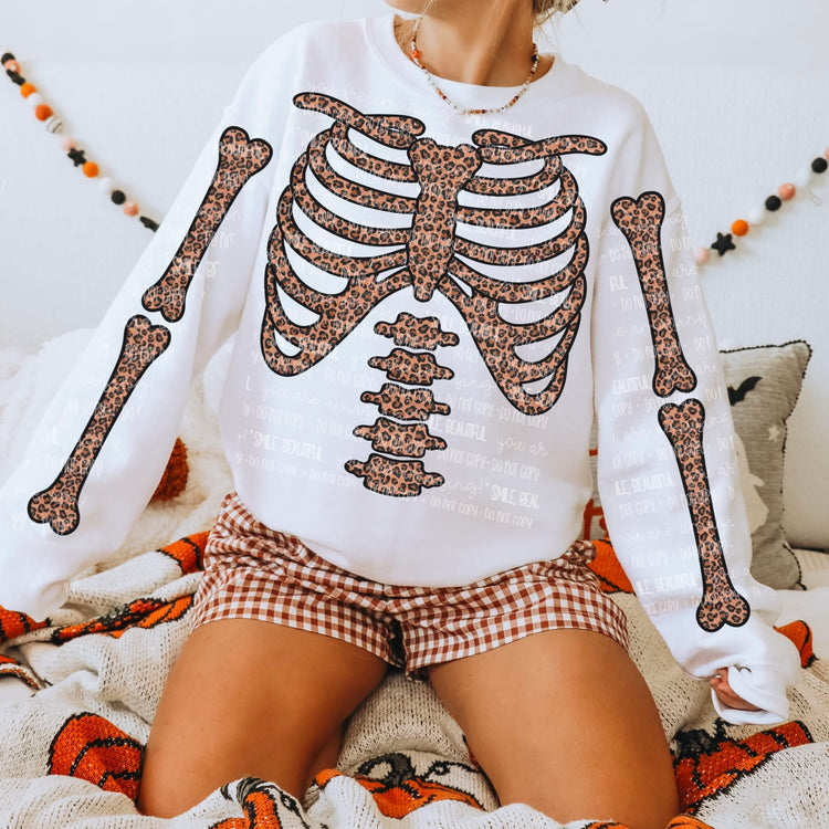 Leopard Rib Cage Halloween DTF Transfer