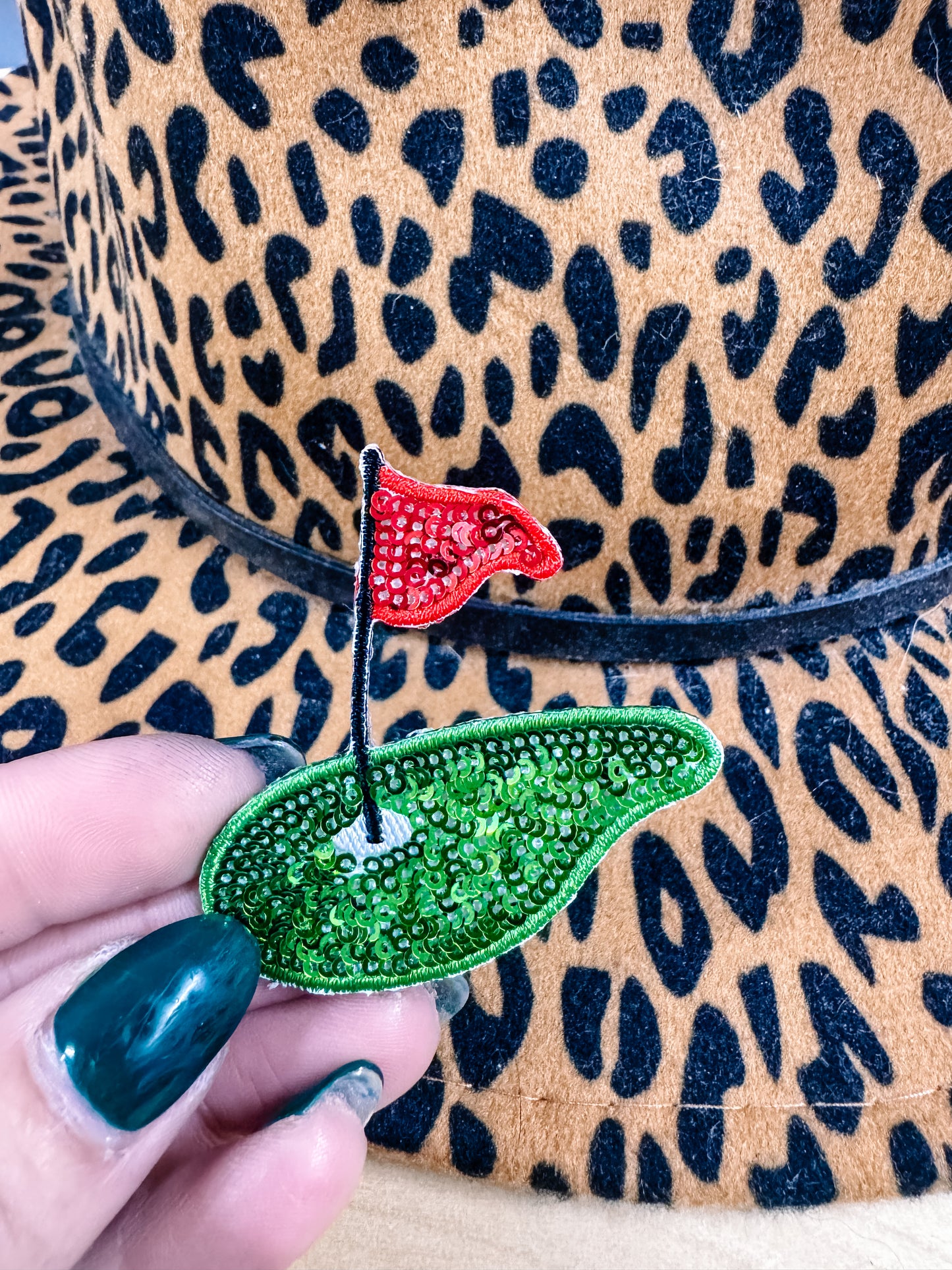 Golf Sequin Hat/Pocket Patch