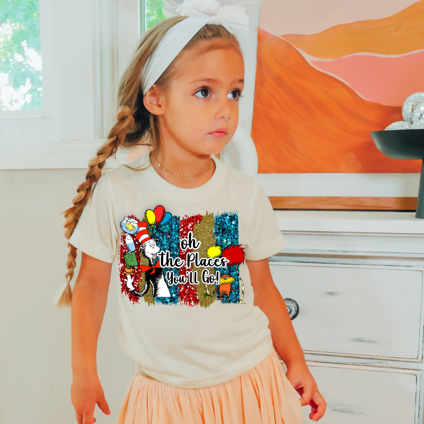 Oh the Places You'll Go Colorblock (Read Across America) DTF Transfer