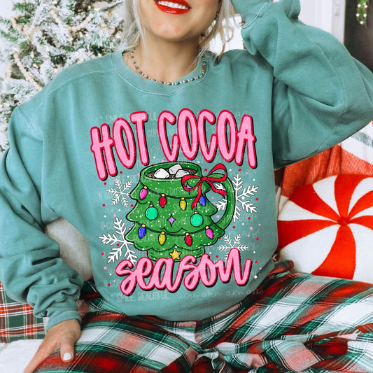 Hot Cocoa Season Christmas DTF Transfer