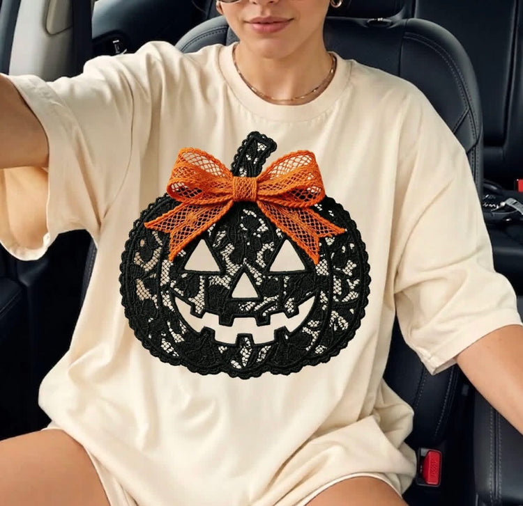 Lace Jack-o’-lantern DTF Transfer