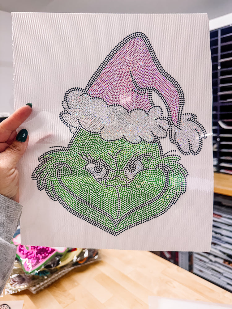 Pink Mean Christmas Spangle Transfer