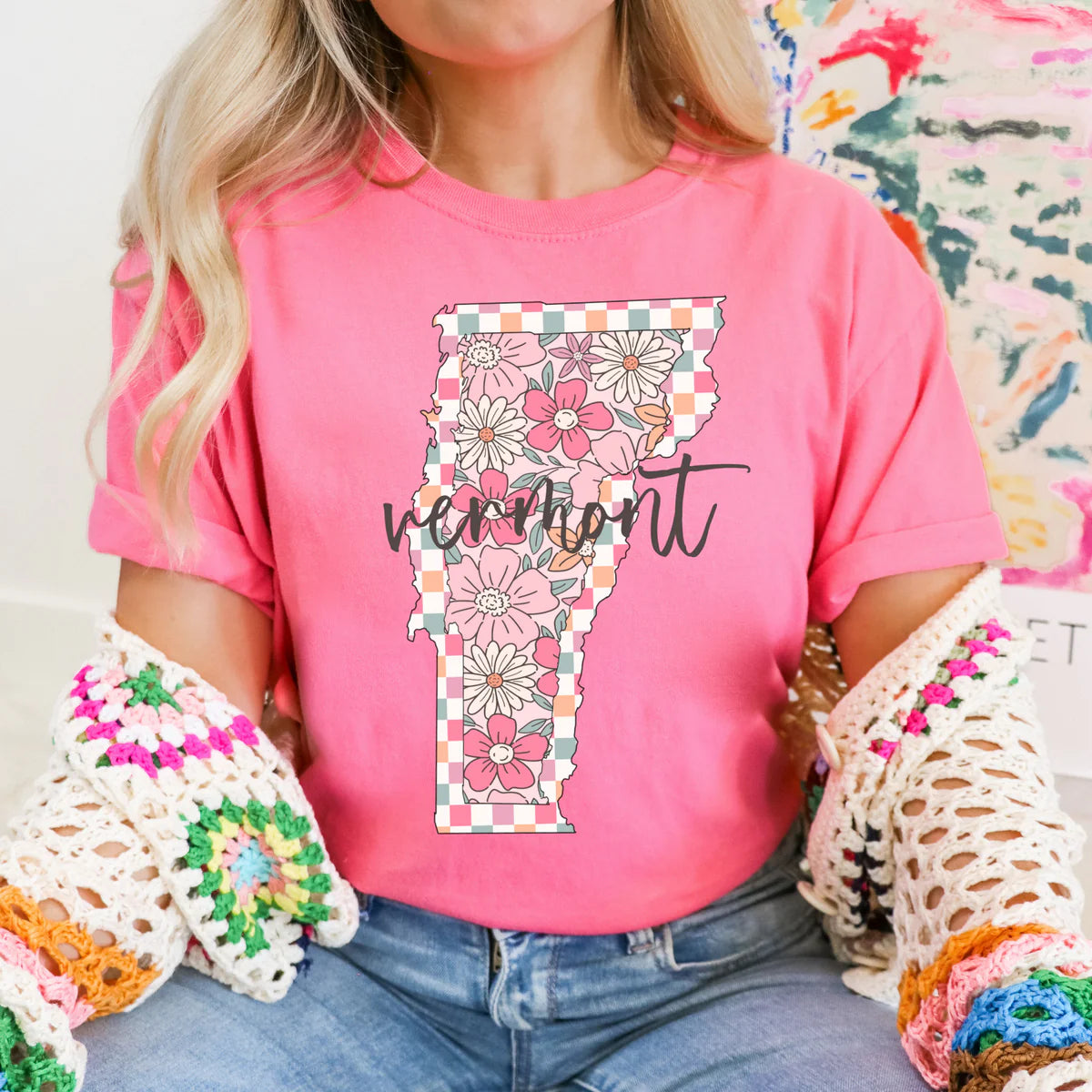 Spring Floral State Vermont DTF Transfer