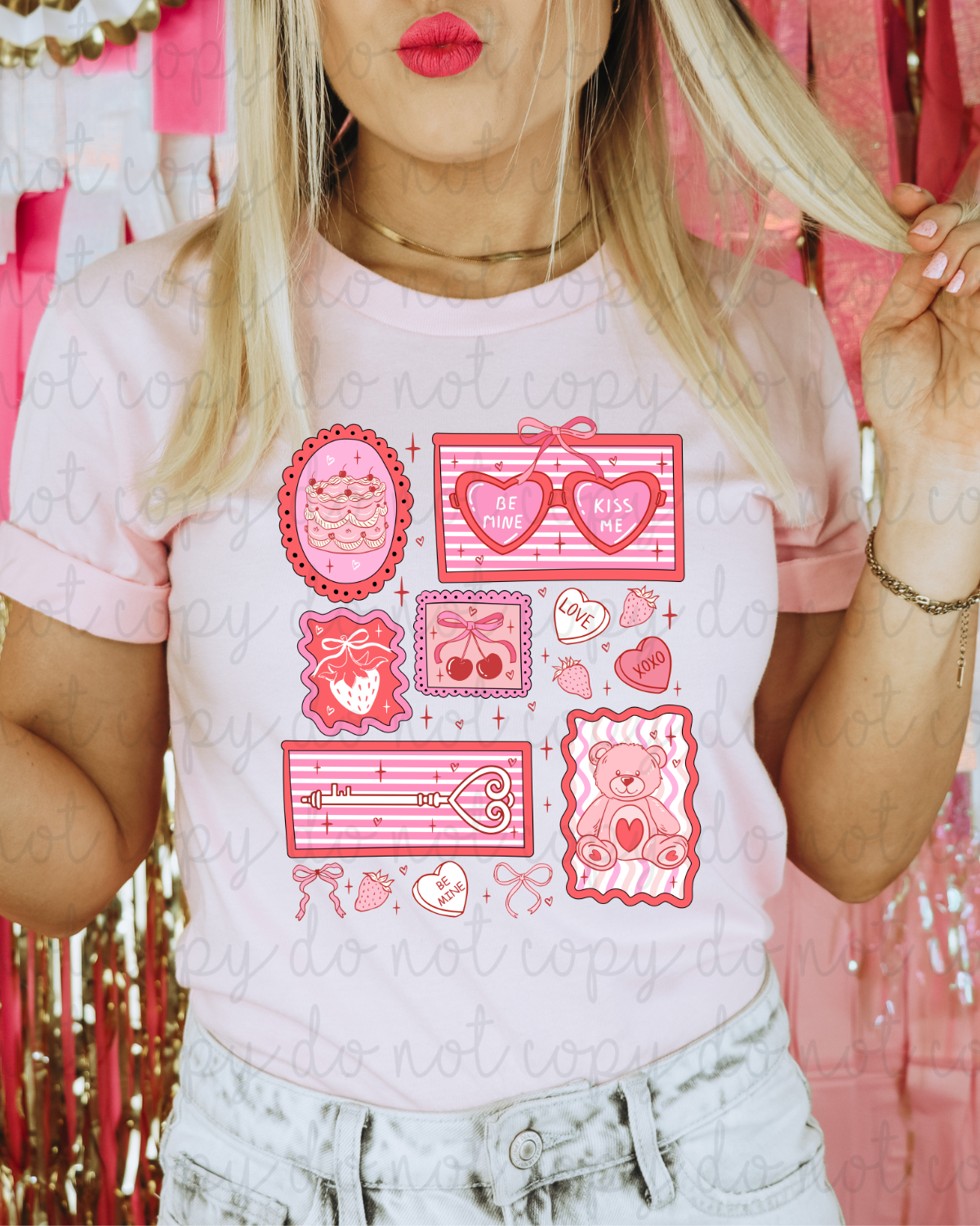 Valentines Doodle DTF Transfer