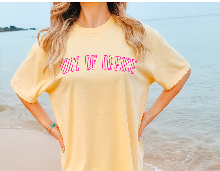 Out of Office Neon Pink PNG Digital Download