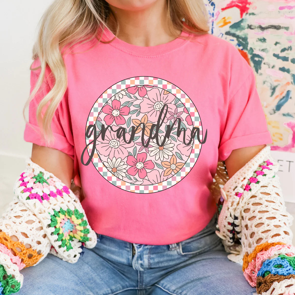 Spring Floral Grandma DTF Transfer