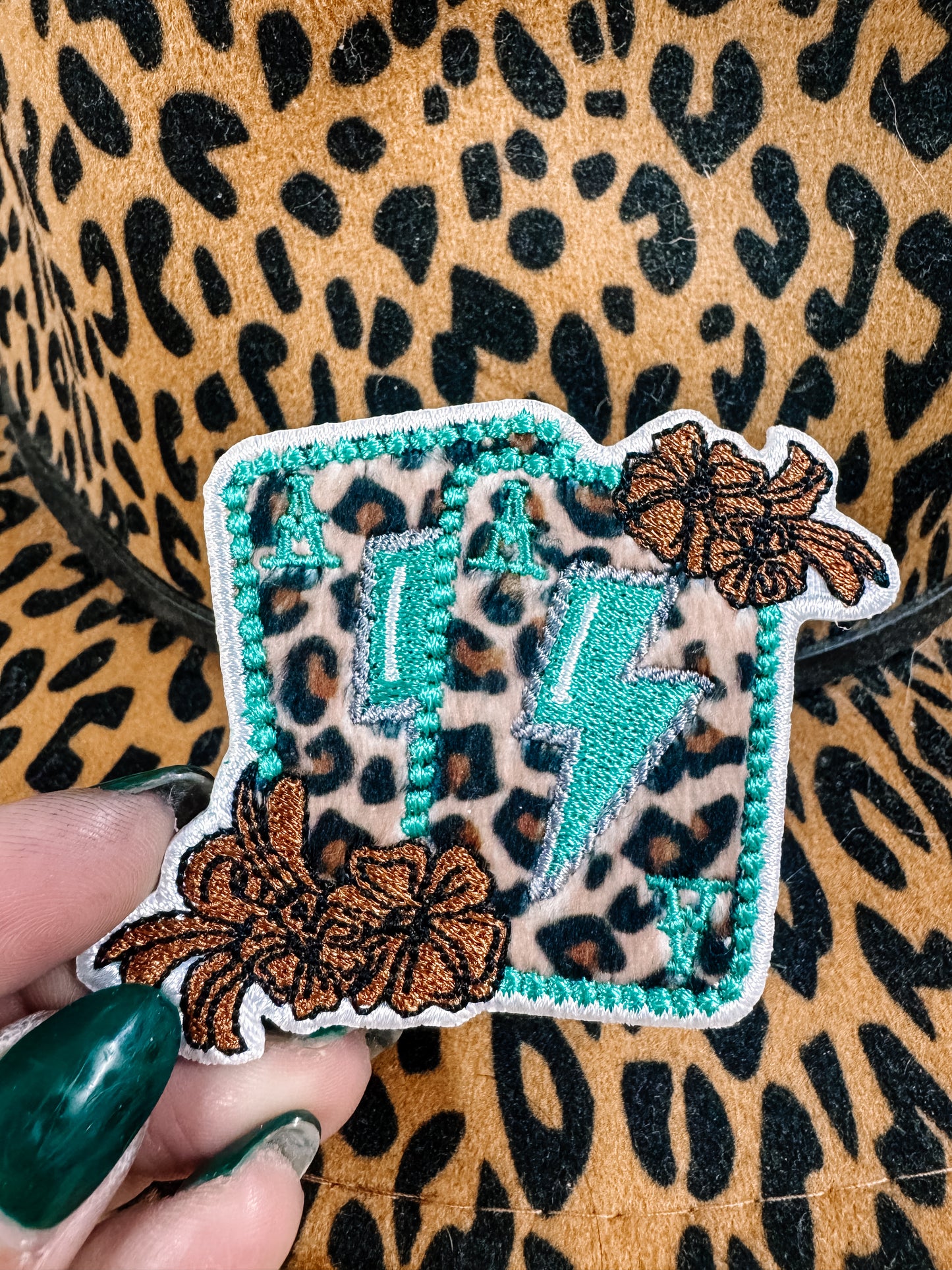 Leopard Wildcard Western Hat/Pocket Patch