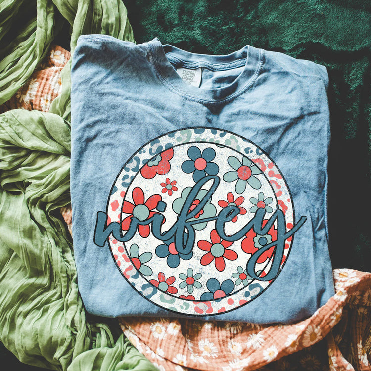 Wifey Patriotic Floral DTF Transfer
