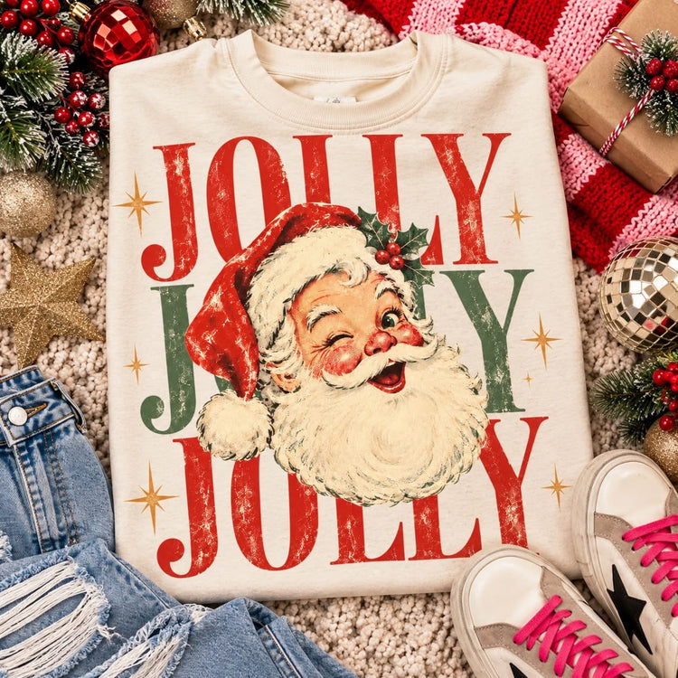 Jolly Santa Christmas DTF Transfer
