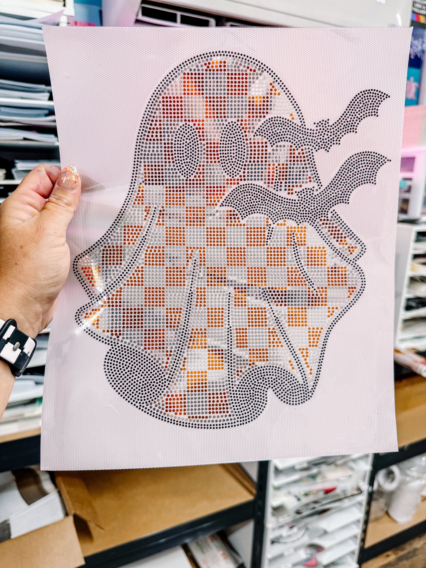 Checkered Ghost Spangle Transfer