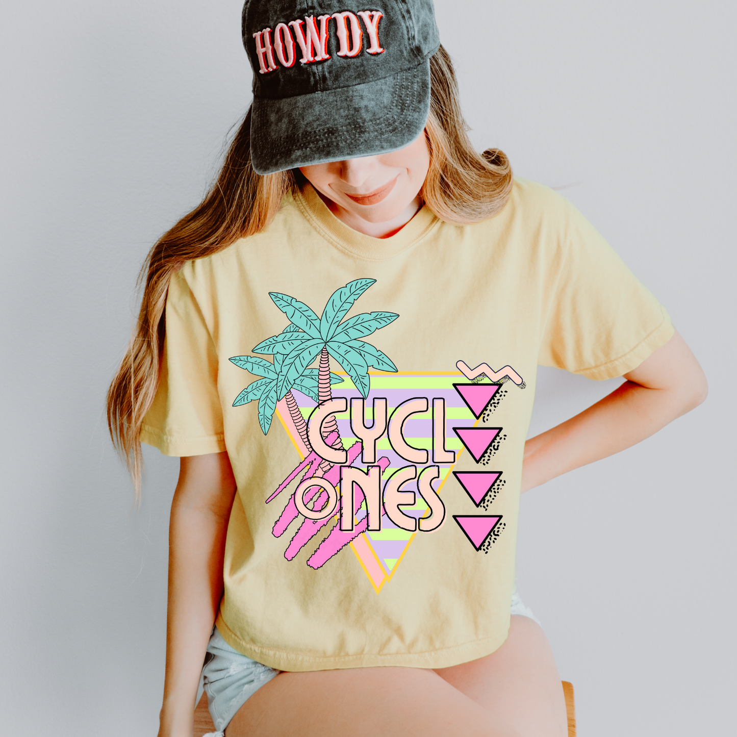 Cyclones Palm Tree Mascot DTF Transfer