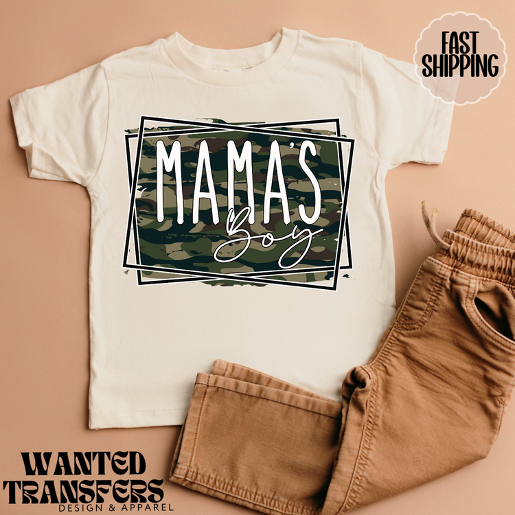 Camo Mama's Boy DTF Transfer