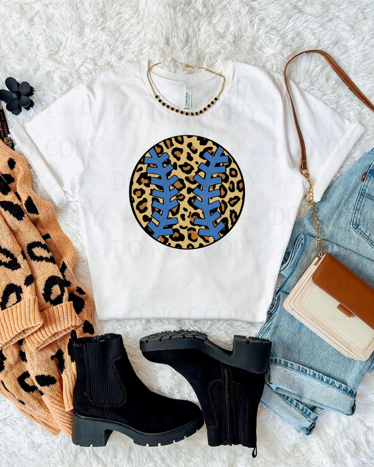 Cheetah Print Baseball DTF Transfer