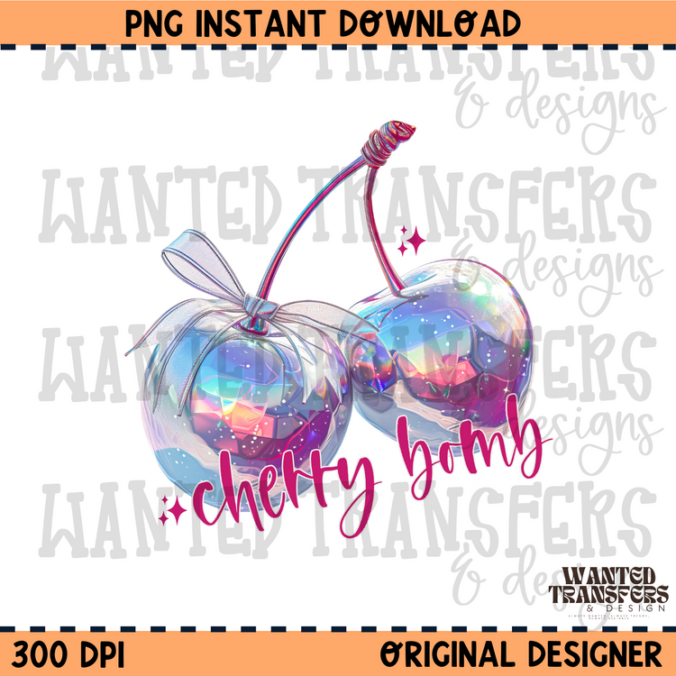 Cherry Bomb PNG Digital Download