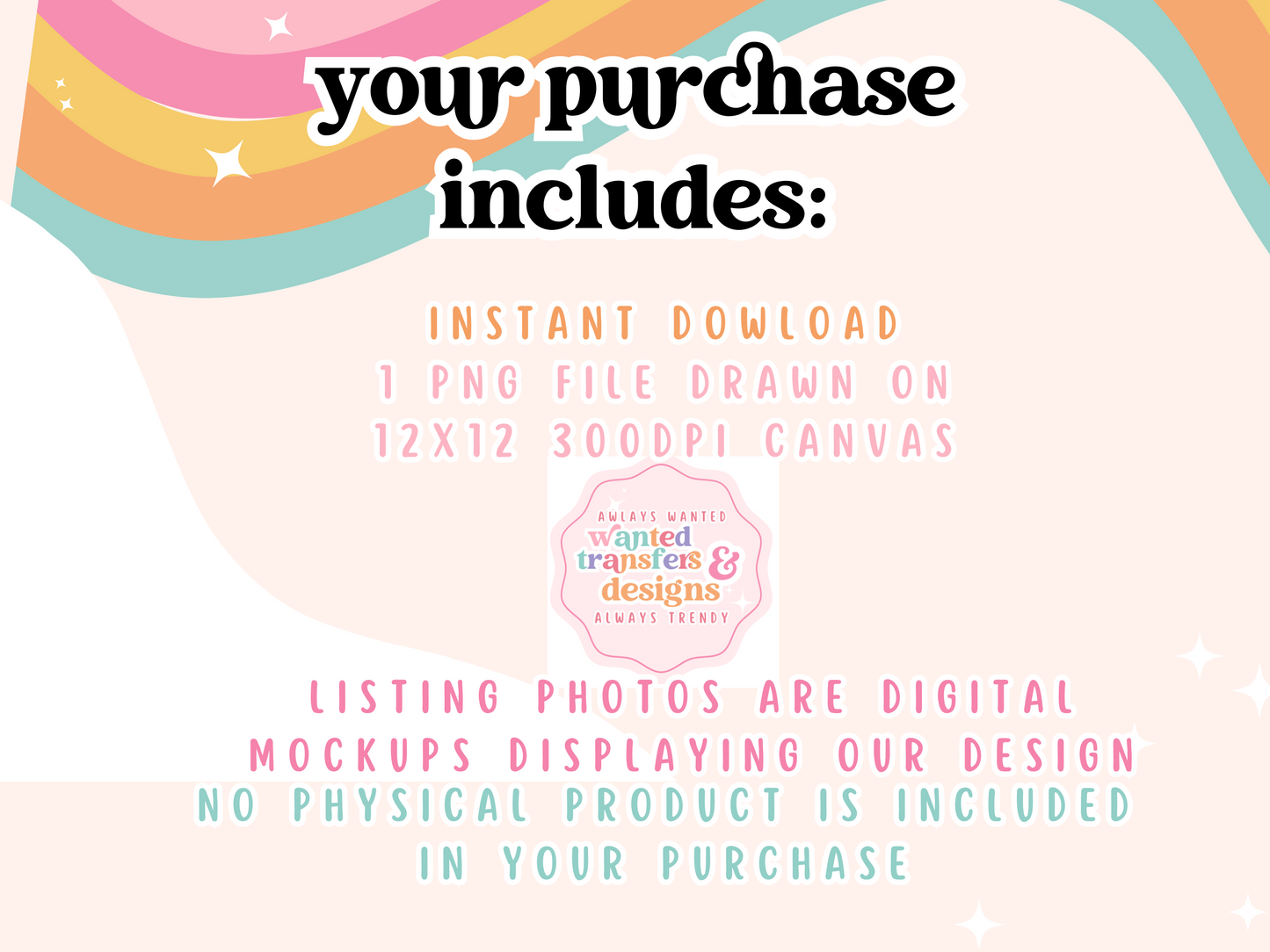 Iced Coffee & Thrifting Distressed Tan Font PNG Digital Download