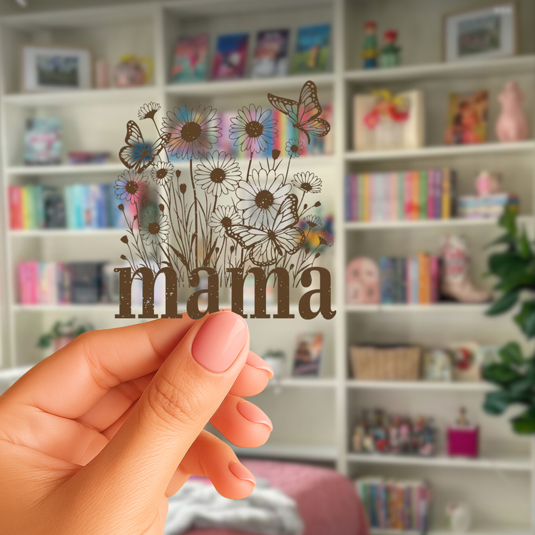 Boho Floral Mama UV Decal Sticker