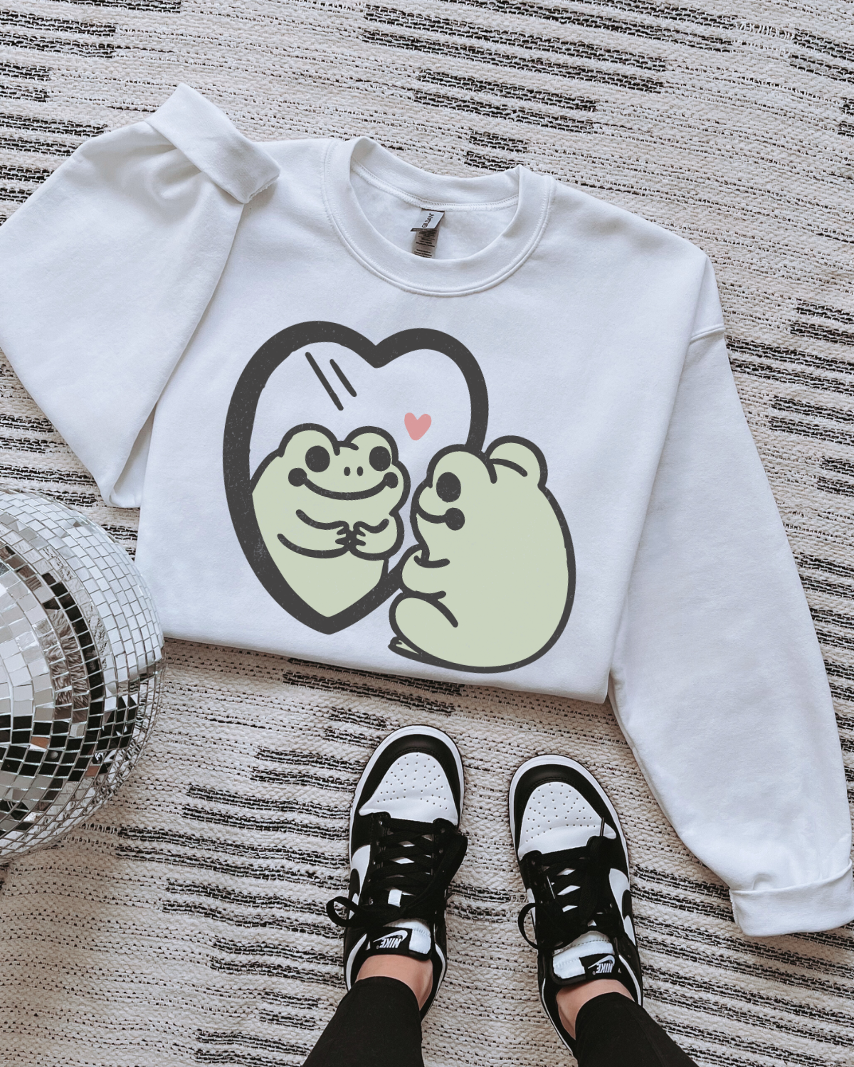 Cute Frog Reflection DTF Transfer