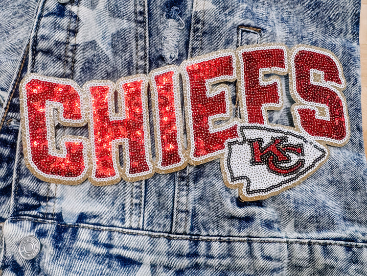 KC Sequin Chenille Patch (Adult Size)
