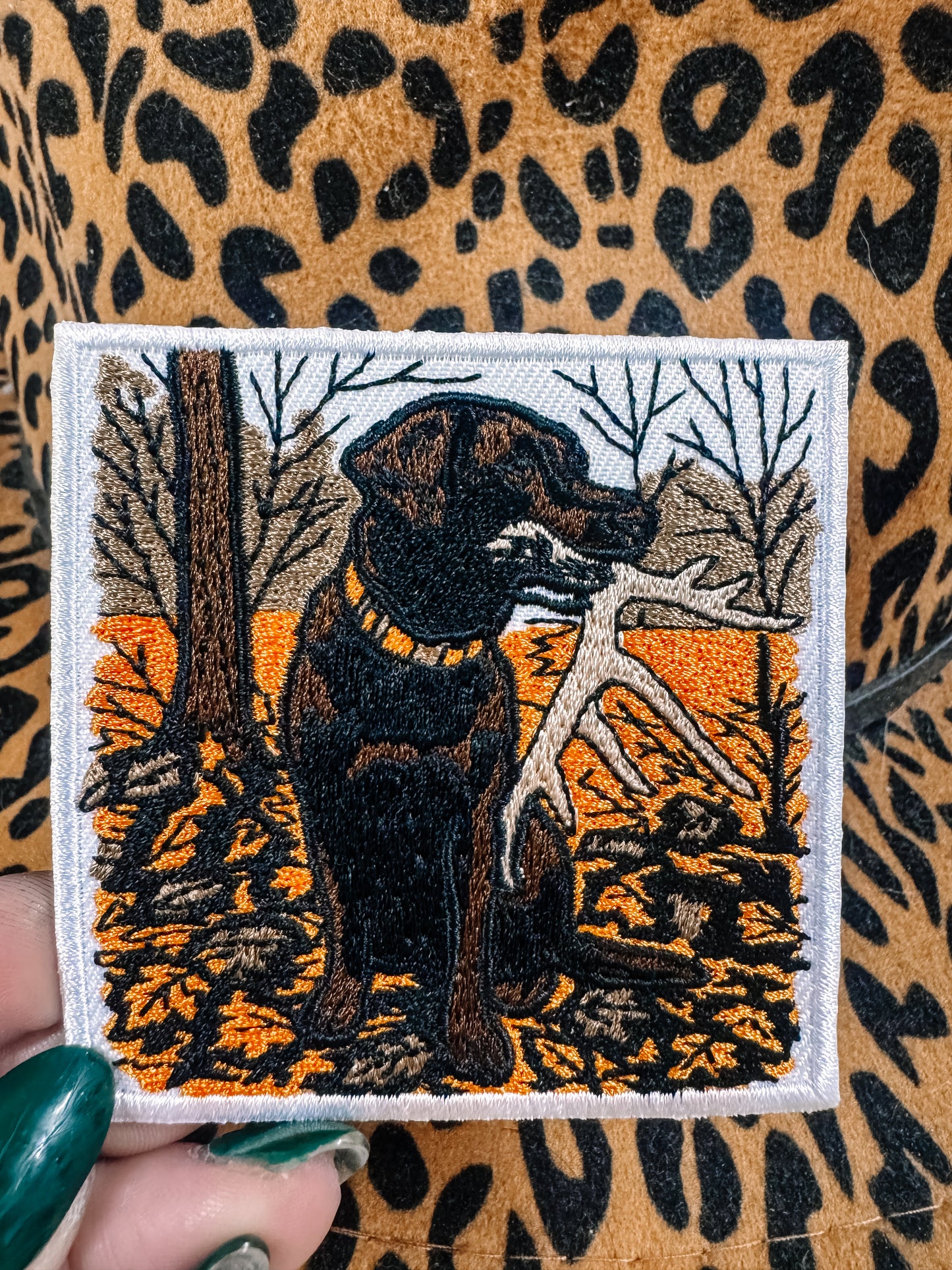 Labrador Deer Hunting Western Hat/Pocket Patch