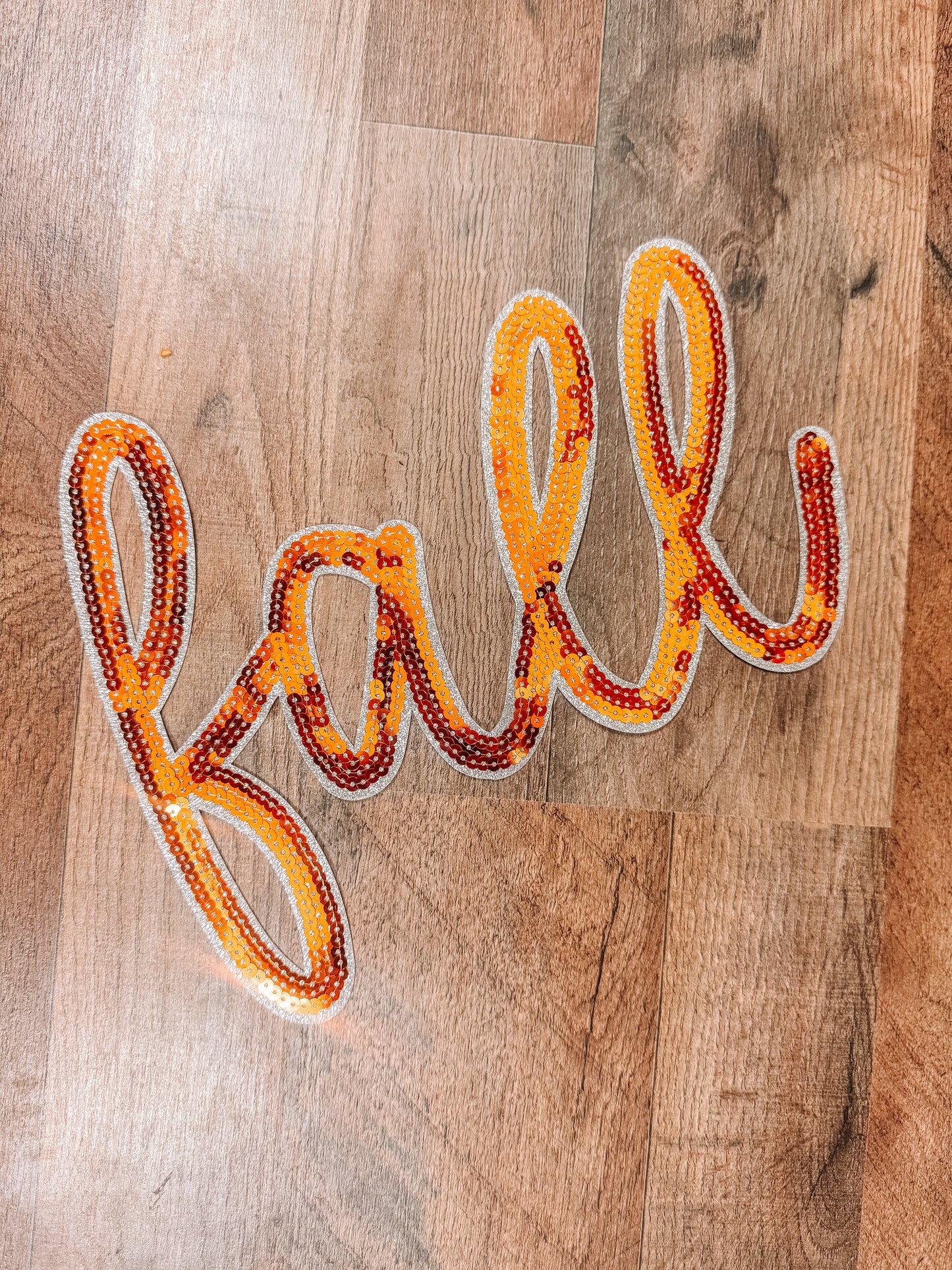 Fall Burnt Orange Sequin Patch (Adult Size)