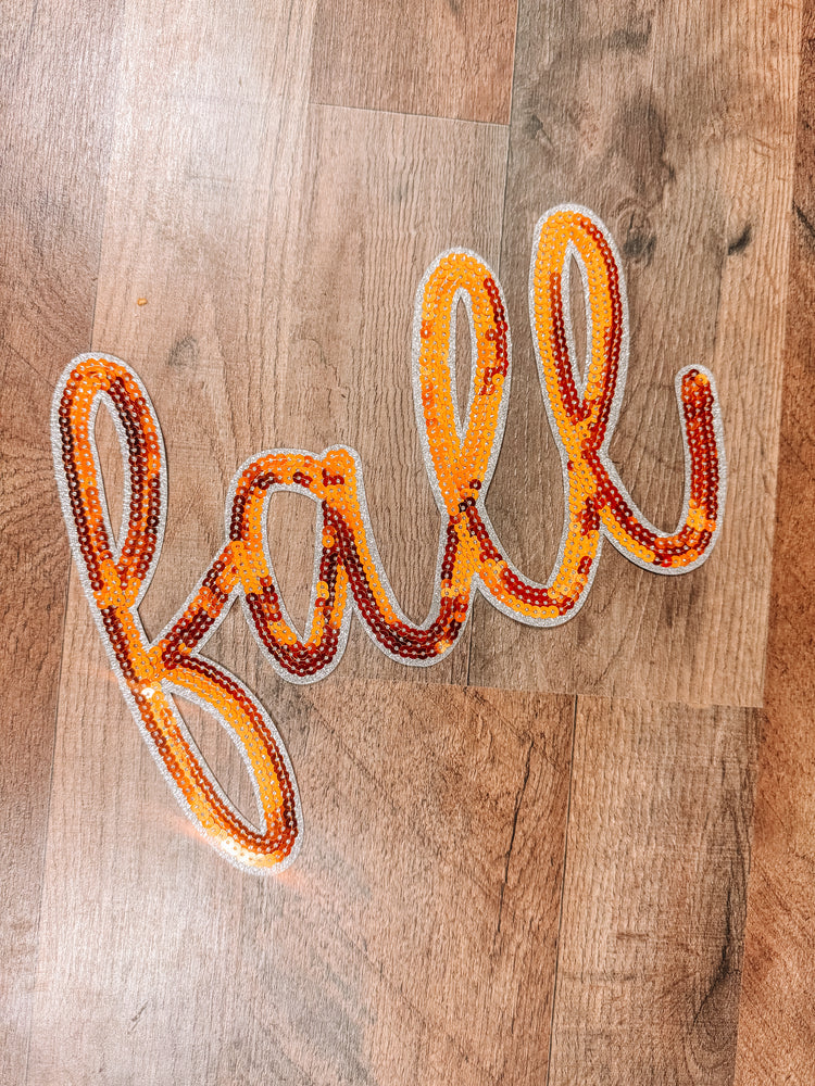 Fall Burnt Orange Sequin Patch (Adult Size)