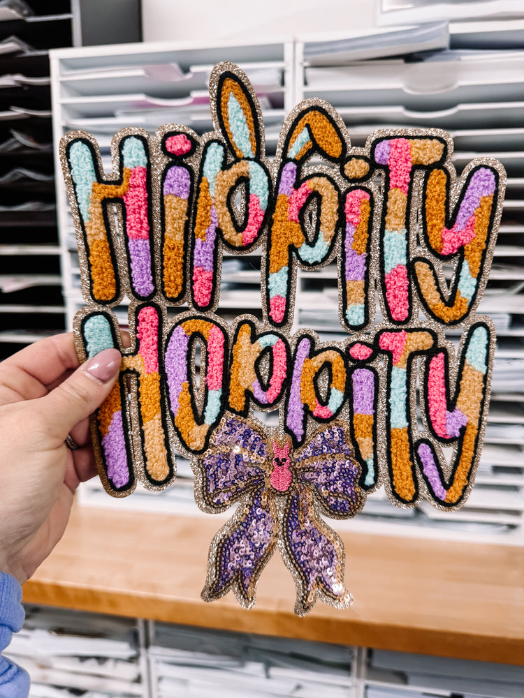 Hippity Hoppity Easter Chenille Patch