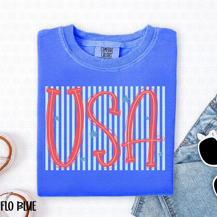 USA Stripes 4th of July DTF Transfer