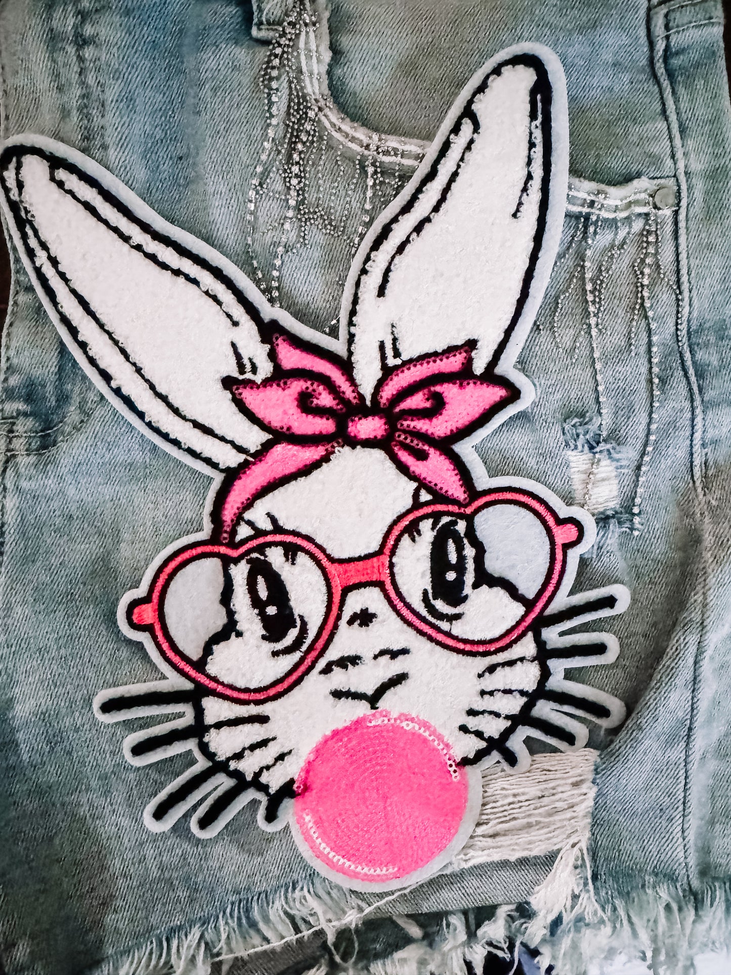 Easter Bunny Chenille Patch