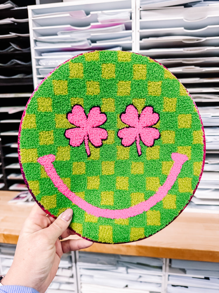 Saint Patty Happy Face Chenille Patch