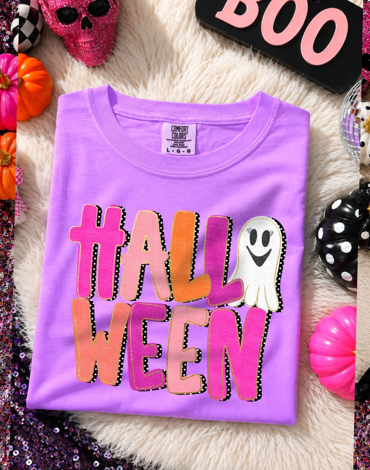Striped Neon Halloween DTF Transfer