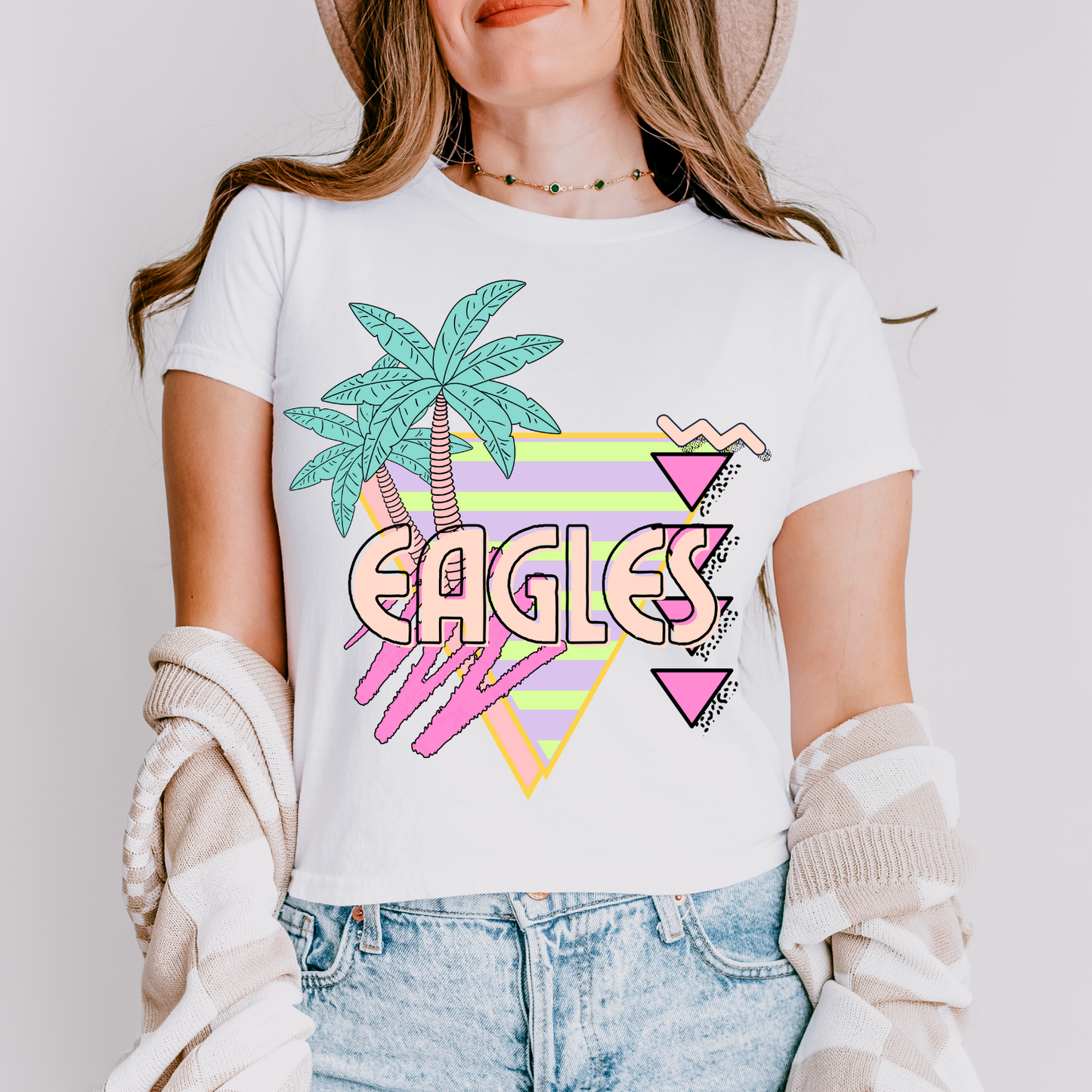 Eagles Palm Tree Mascot DTF Transfer