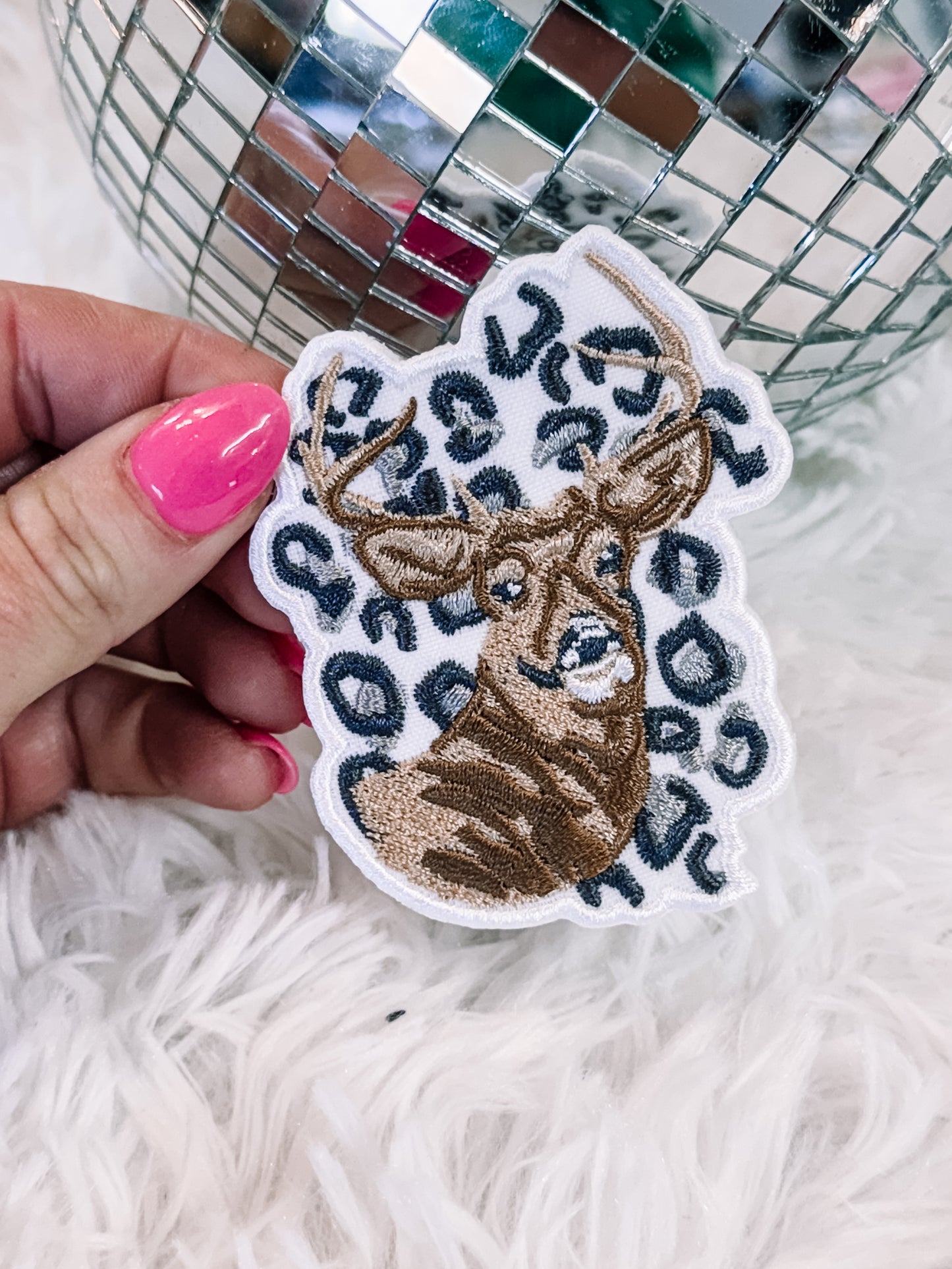 Leopard Deer Hunting Hat/Pocket Patch