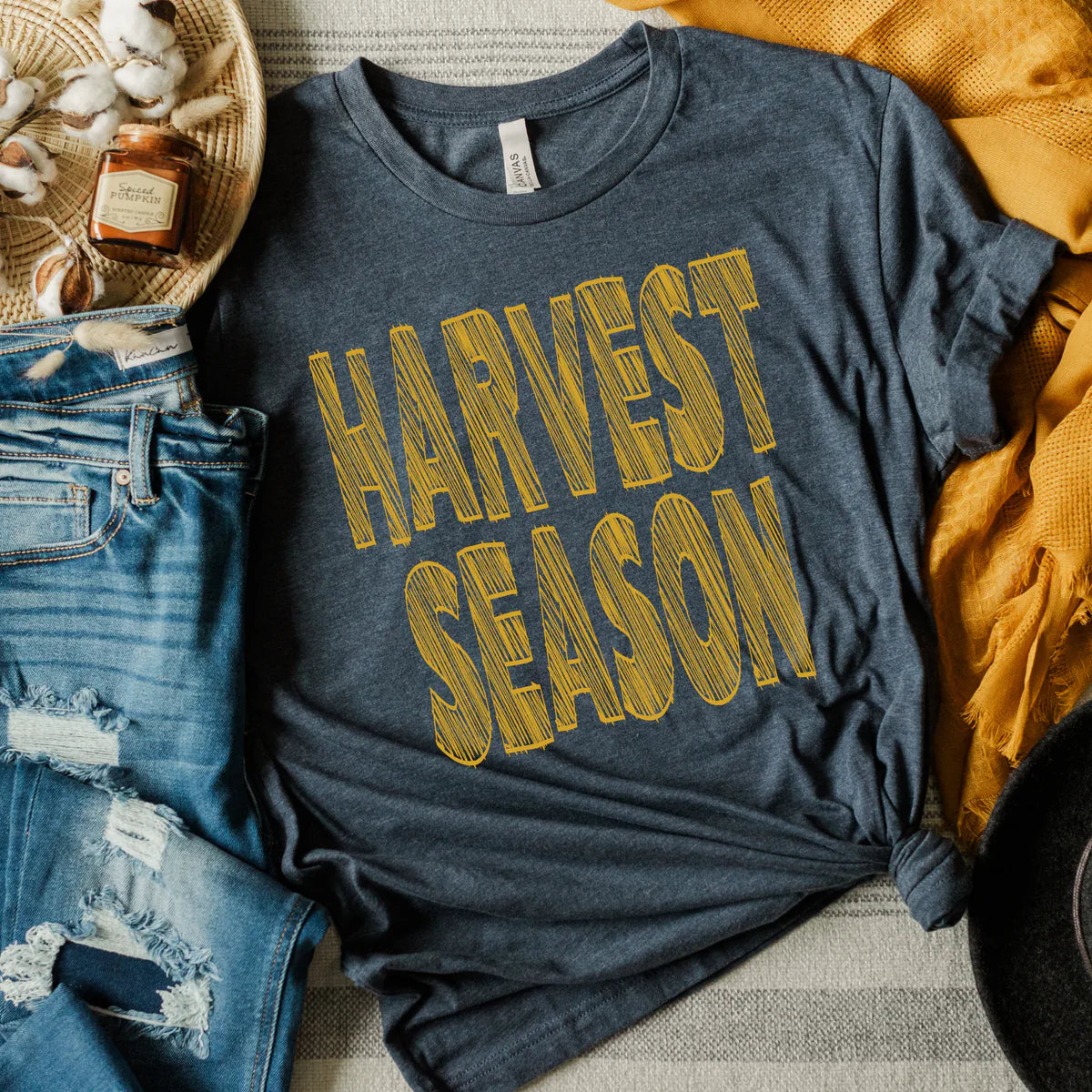 Harvest Season Yellow Fall Scribble DTF Transfer