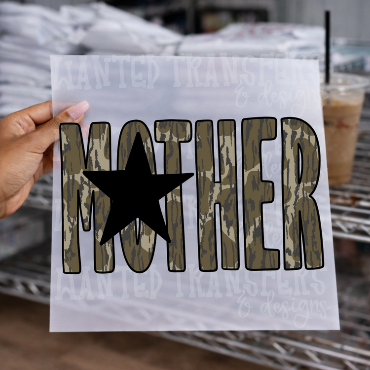 Bottom Camo Mother Star DTF Transfer