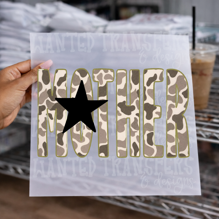 Camo Mother Star DTF Transfer