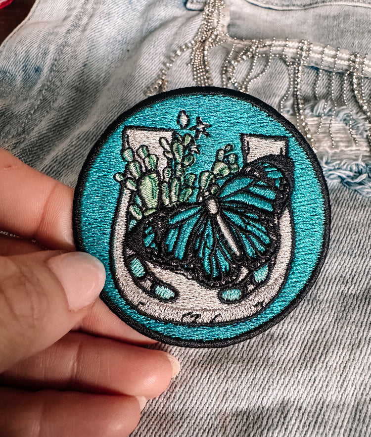 Western Horseshoe Butterfly Hat/Pocket Patch