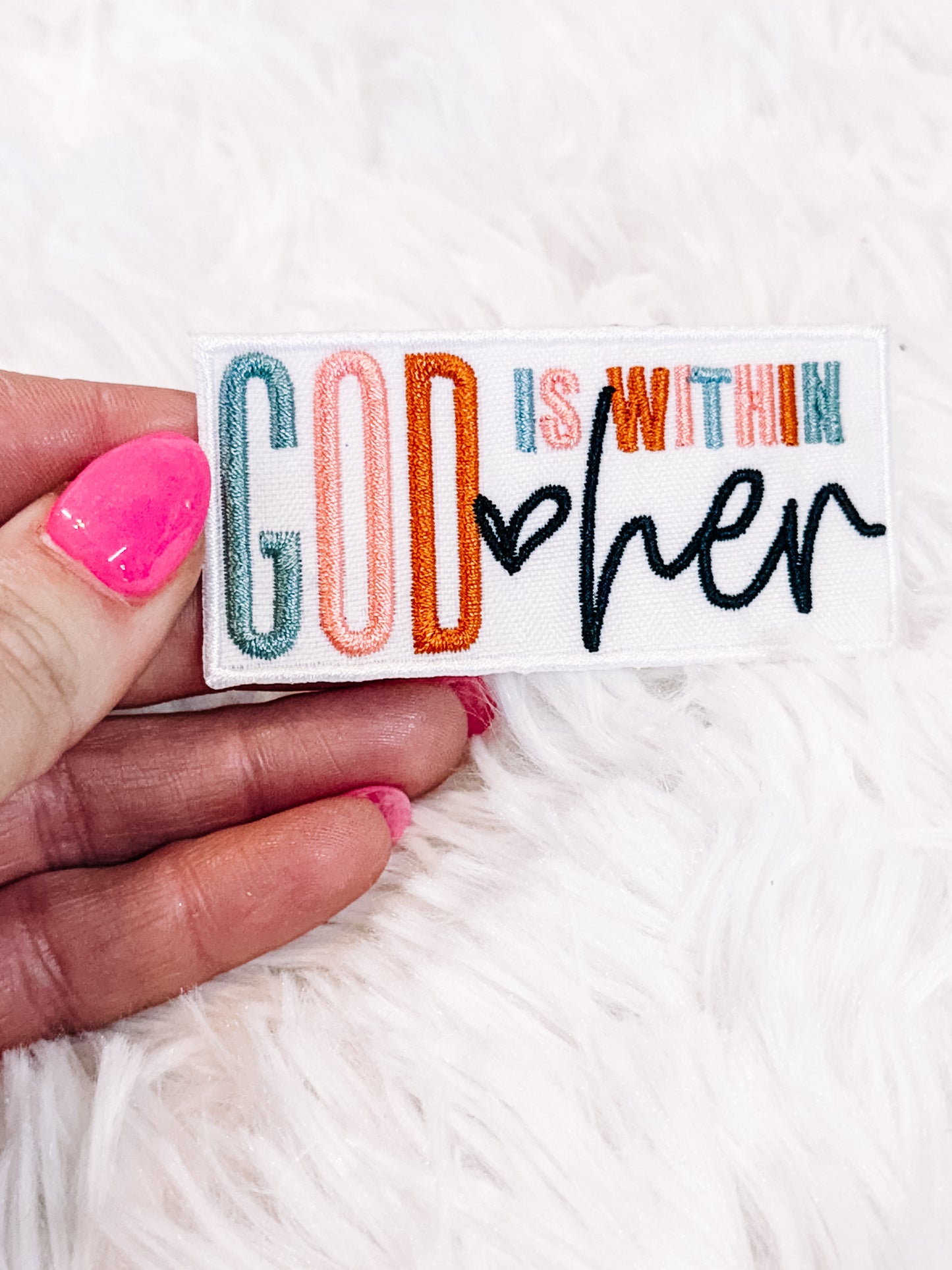 God is within Her Faith Hat/Pocket Patch