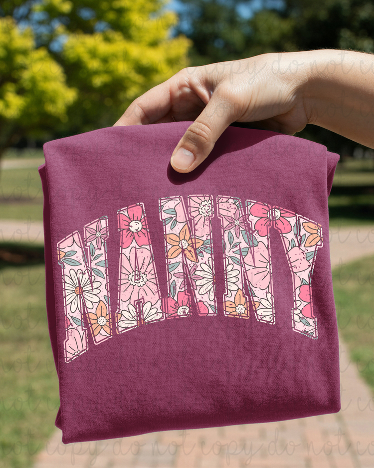 Floral Nanny DTF Transfer