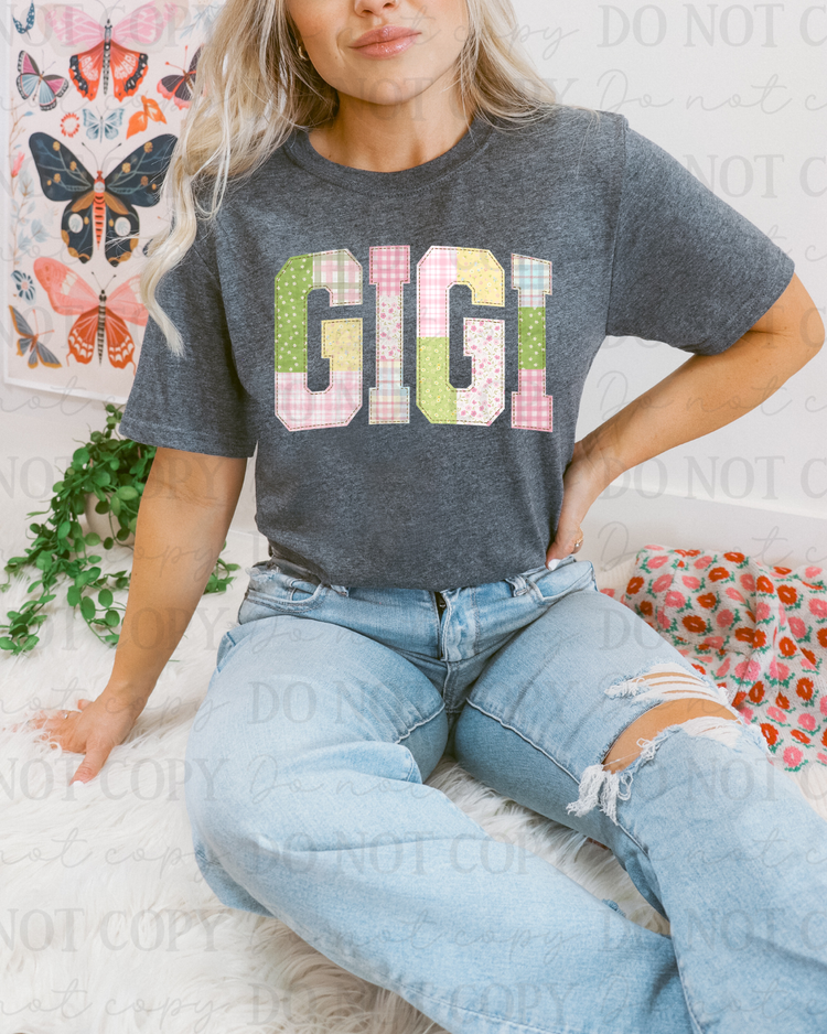 Faux Fabric Spring Gigi DTF Transfer