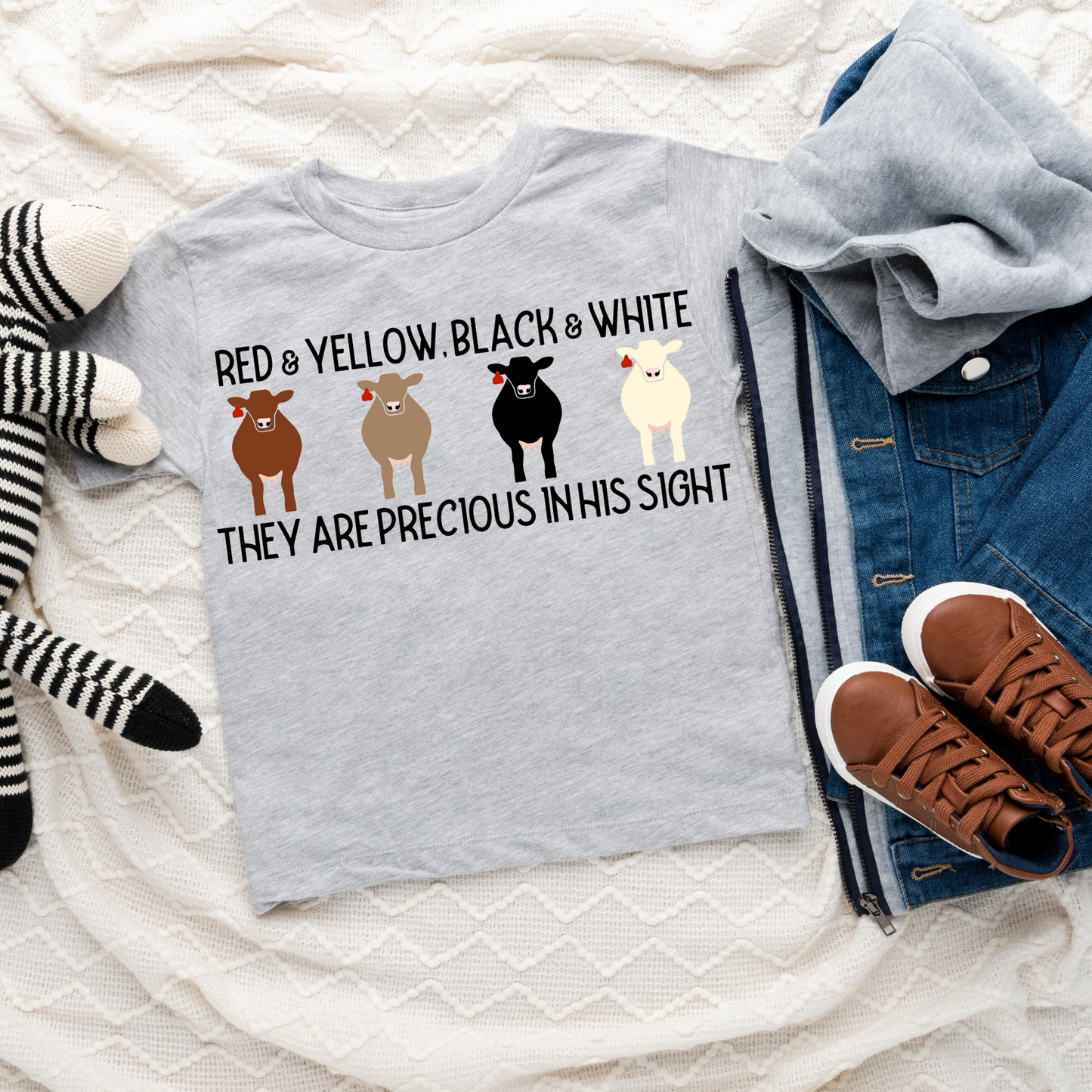 Red Yellow Black and Yellow Cows DTF Transfer