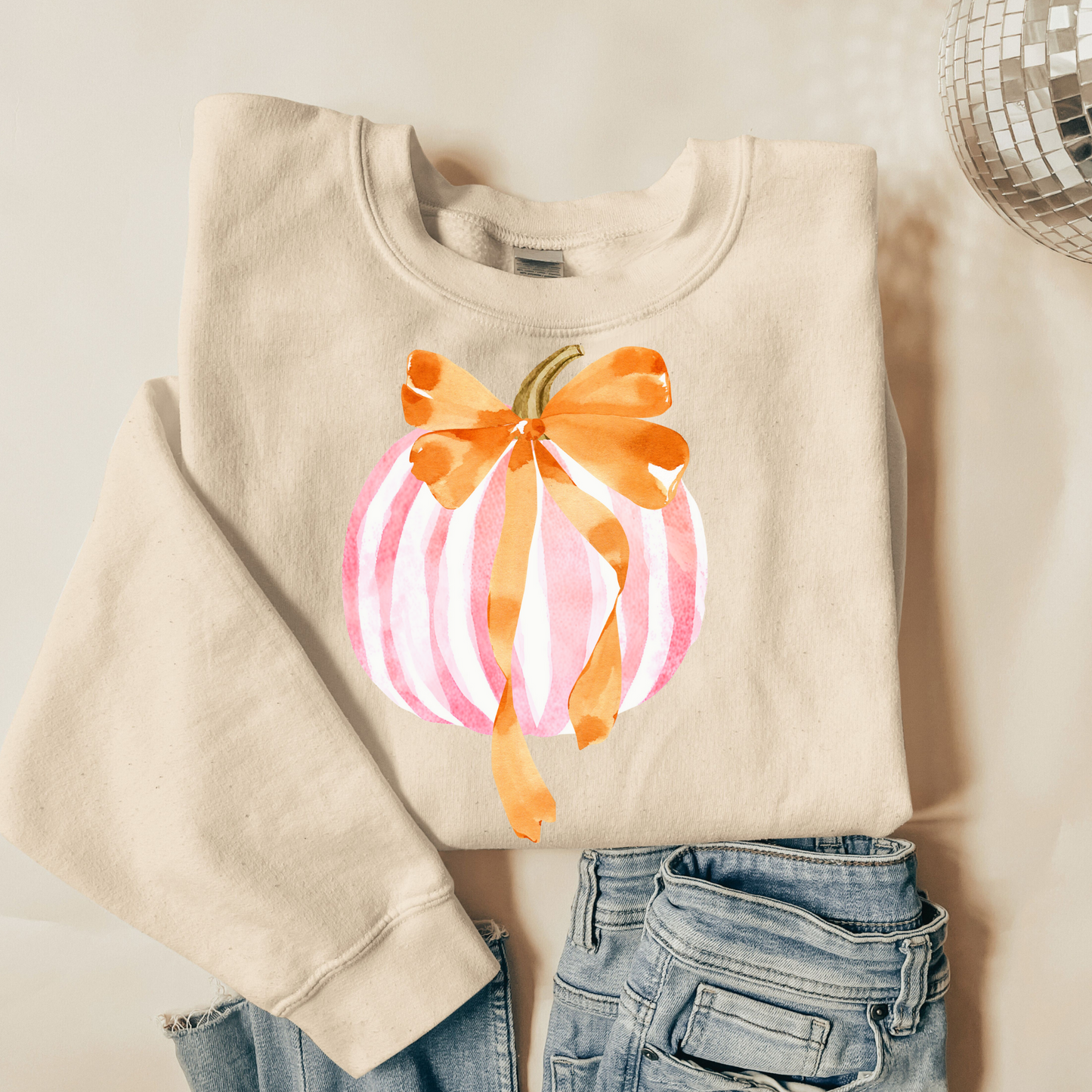 Pink Preppy Pumpkin Fall DTF Transfer