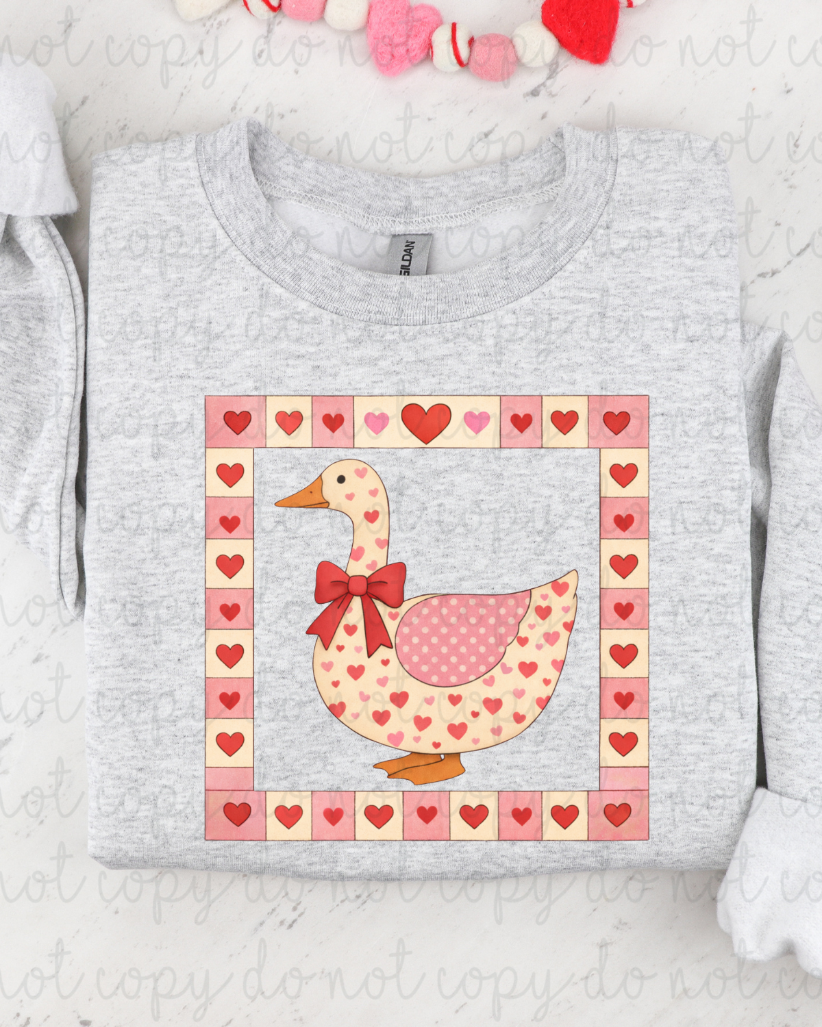 Hearts Goose DTF Transfer