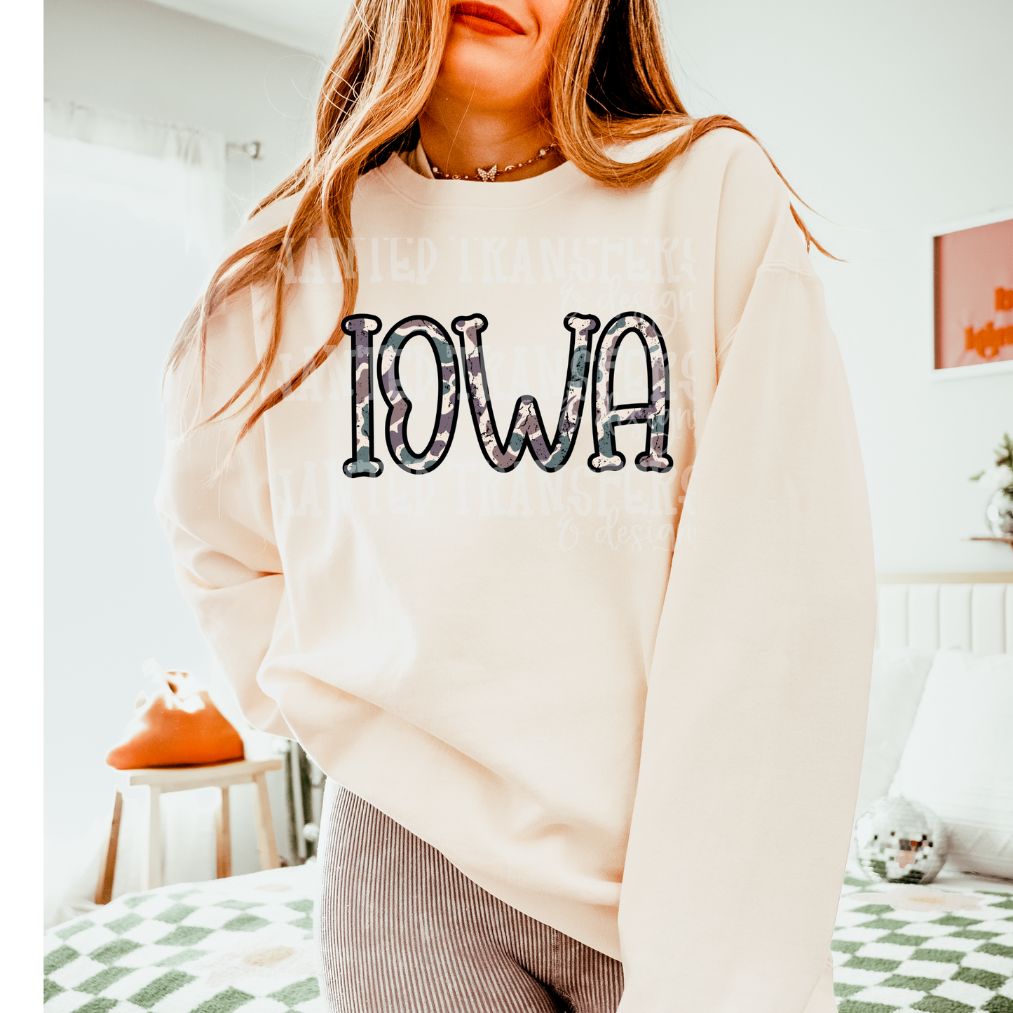 Camo State Iowa DTF Transfer