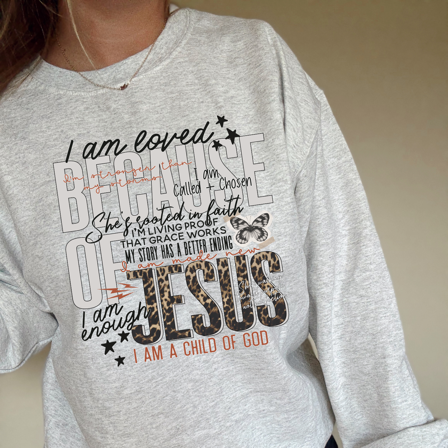 I Am A Child Of God Leopard Print DTF Transfer